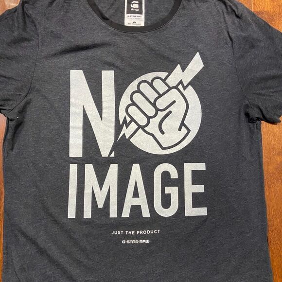 G-Star Raw No Image Just Product Dark Grey Cotton Graphic Tee T-Shirt Men's XL - Picture 2 of 9